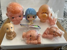 Craft Doll Heads with Hands, various Styles and Sizes, Various Color and Hair