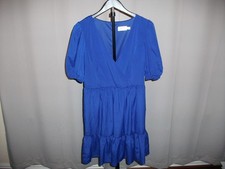 Eliza J Dress Blue Size 8 Wedding Guest Bridal Cocktail Ruffle NWT