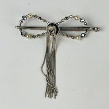 Lilla Rose Flexi Hair Clip Silver Tone Tassle Medium