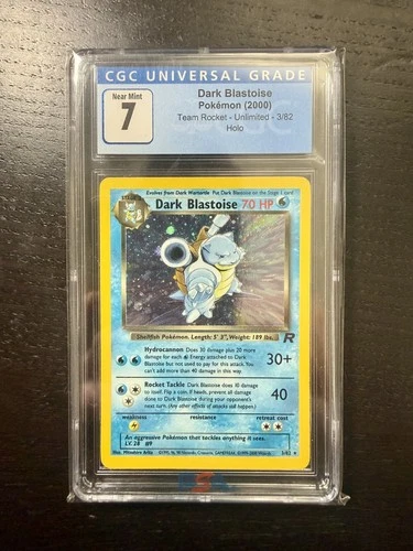 2000 Pokémon Dark Blastoise #3 Team Rocket Holo CGC 7