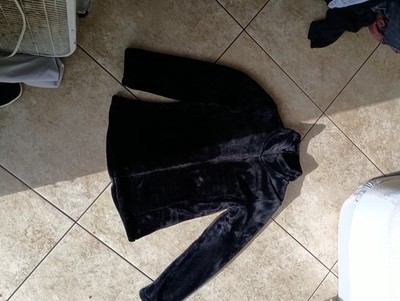 Black velvet zip up jacket