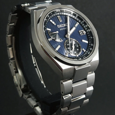 Seiko Astron SBXY065 NEXTER Men Watch Blue Dial Titanium Solar