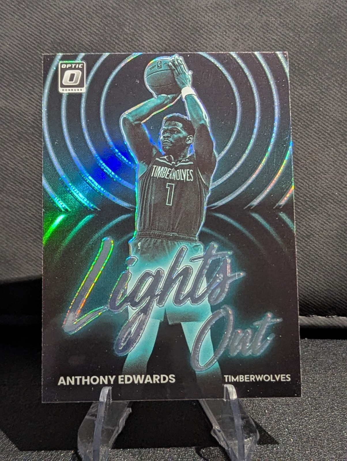 2022-23 Panini Donruss Optic - Lights Out Anthony Edwards #12 Holo Prizm