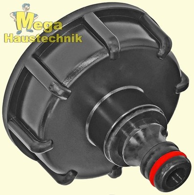 IBC Container Kappe Deckel S60x6 mit Adapter Stecker Kupplung passt für Gardena