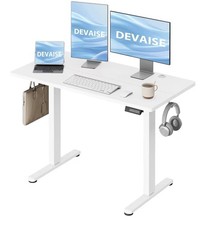 DEVAISE Electric Standing Desk Height Adjustable 120×60 cm, Sit Stand Desk with