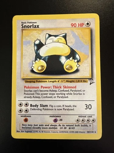 Snorlax Rare 30/130 Base Set 2 Pokémon