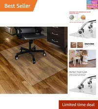 Durable 30" x 48" Clear Chair Mat - Anti-Slide for Hardwood Floor Protection