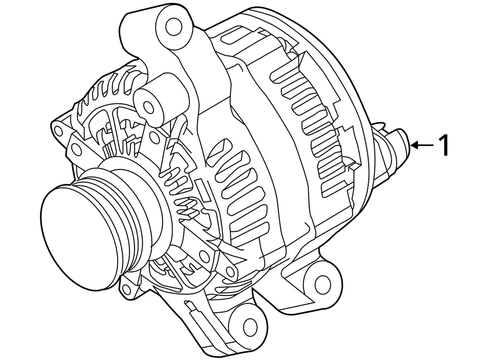 Alternator Turbo Thru 09/03/12 Fits 12-13 EXPLORER 2738355 - Image 4 of 4