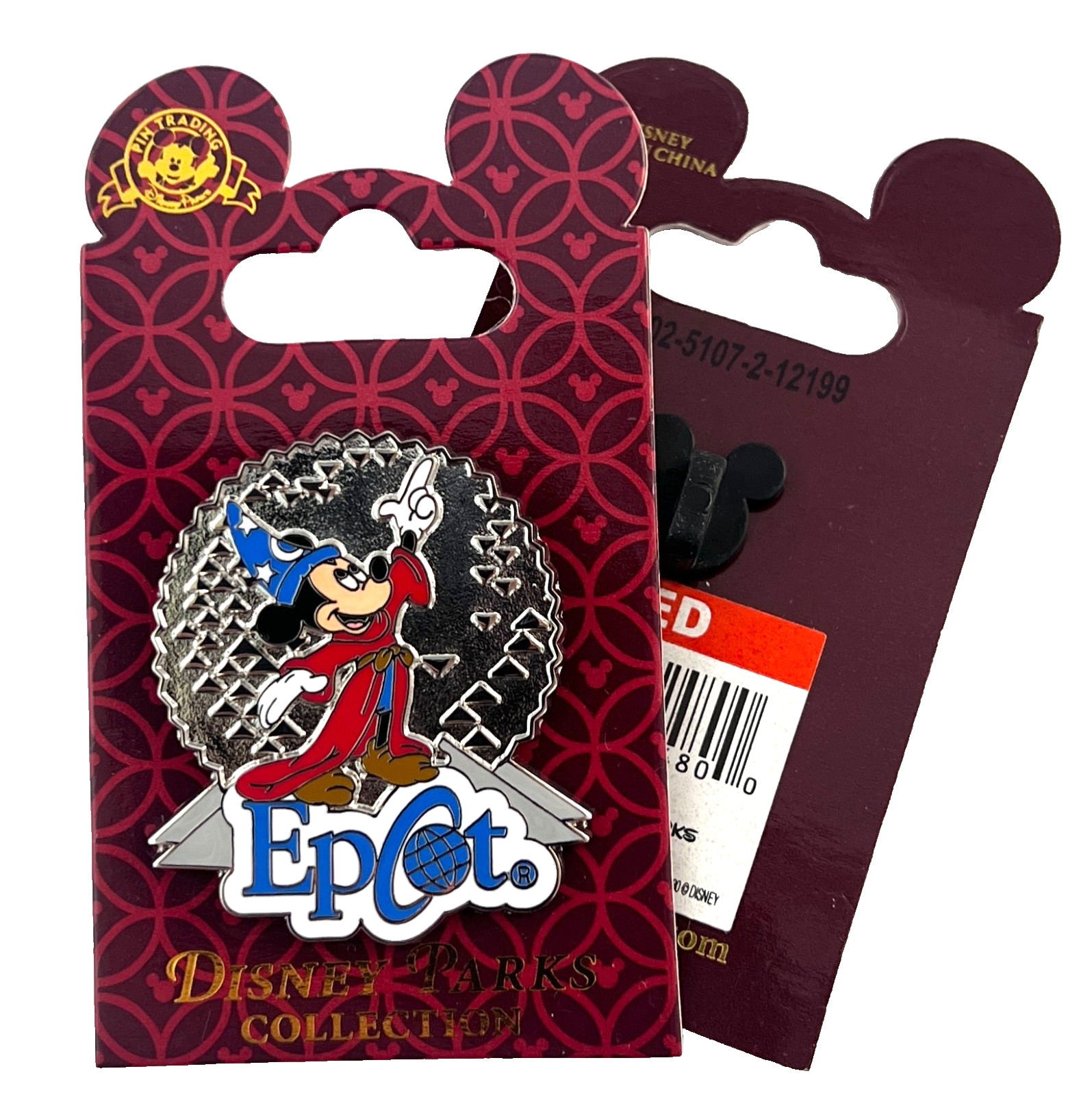 NEW Parks Disney Pin Sorcerer Mickey Hat EPCOT Rare *ONE FINGER* Spaceship Earth