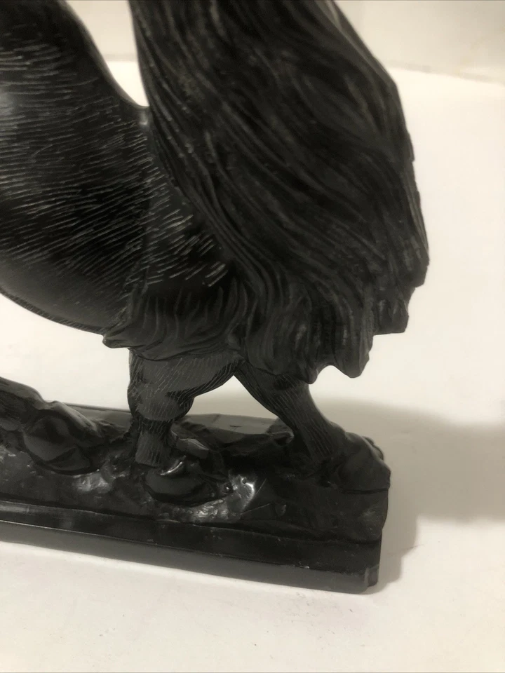 Antiguo camello chino tallado en mármol negro/piedra sobre base GRAN TOUR. Bien hecho Foto 4 de 4