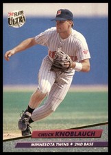 1992 Ultra Chuck Knoblauch #93 Minnesota Twins
