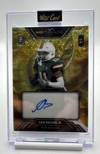 Sam Brown Jr Wild Card Metallix 1/1 Rookie Auto (WR). rookie card picture