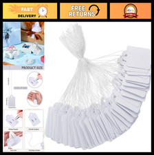 2000 Pcs White Marking Tags with String - Writable Paper Labels for Pricing, Gif