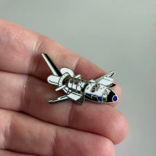 Vintage NASA Space Shuttle Orbiter Open Payload Enamel Lapel Pin Space Program