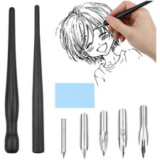 Federhalter, Schreibfeder, Karikatur, Kalligraphie, Comic, Zeichenfeder, Set