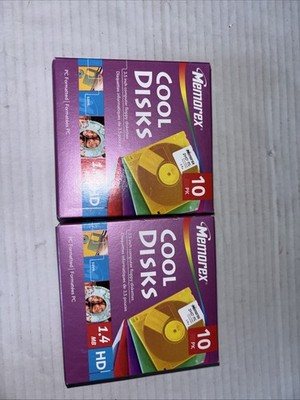 Memorex PC Formatted 3.5'' Computer Diskettes 1.4 MB HD - 10 Disks 2 Boxes