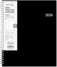 Blue Sky 2026 Weekly Monthly Planner 8.5x11 in Wirebound Calendar with Pocket