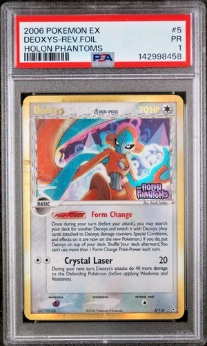 PSA 1 PR 2006 Pokemon EX Holon Phantoms Deoxys Delta Species REVERSE Holo 5/110