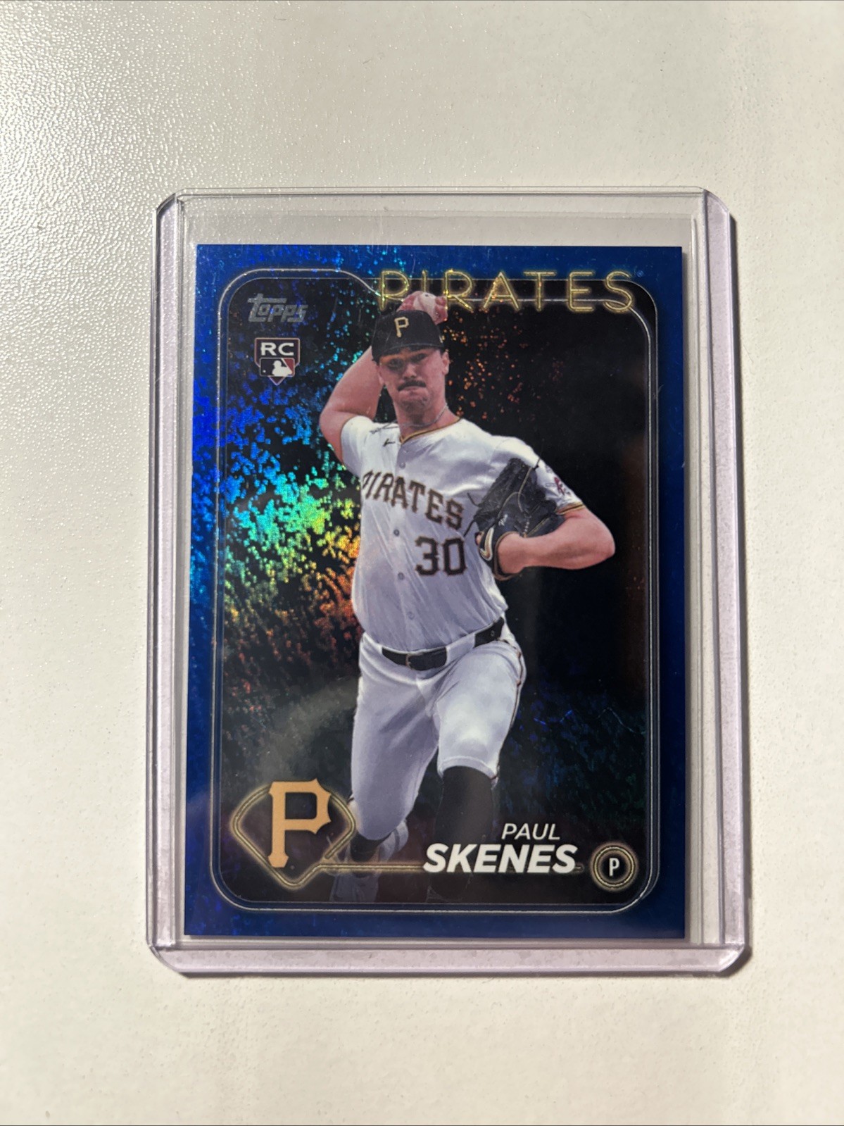 2024 Topps Update Series - Paul Skenes #US100 Blue Holo Foilboard 949/999
