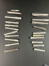 Vintage Tip Top USA Hair Curlers Goody Silver Aluminum Perm Rod Lot of 21