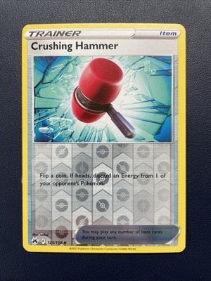 1x Crushing Hammer 125/159 Crown Zenith Reverse Holo Uncommon Pokémon TCG