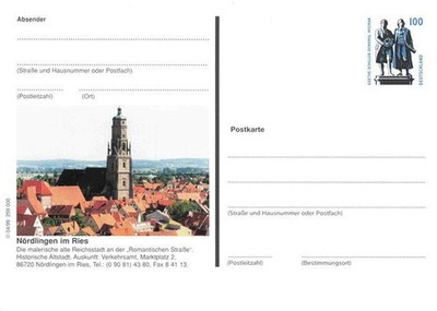 Noerdlingen Bayern Stadtansicht mit Kirche