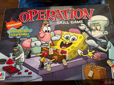 2007 SpongeBob SquarePants Operation Game Milton Bradley Tested