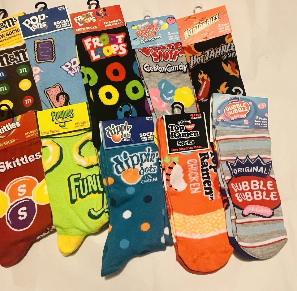 Crazy Crew/лодыжки носки ~ DrPepper|Pepsi|MtDew|M&Ms|Rees|и больше ~ 20 пар всего - Изображение 4 из 4