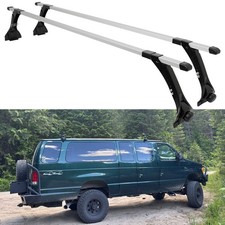 63 Roof Rack Cross Bar Cargo Luggage Carrier For Ford Econoline E350 Super Duty 63 Roof Rack Cross Bar Cargo Luggage Carrier For Ford Econoline E350 Super Duty
