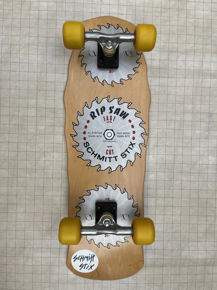 Schmitt Stix “Rip Saw” monopatín Gullwing Sidewinders. Kryptonics 63,5 amarillo Foto 2 de 4