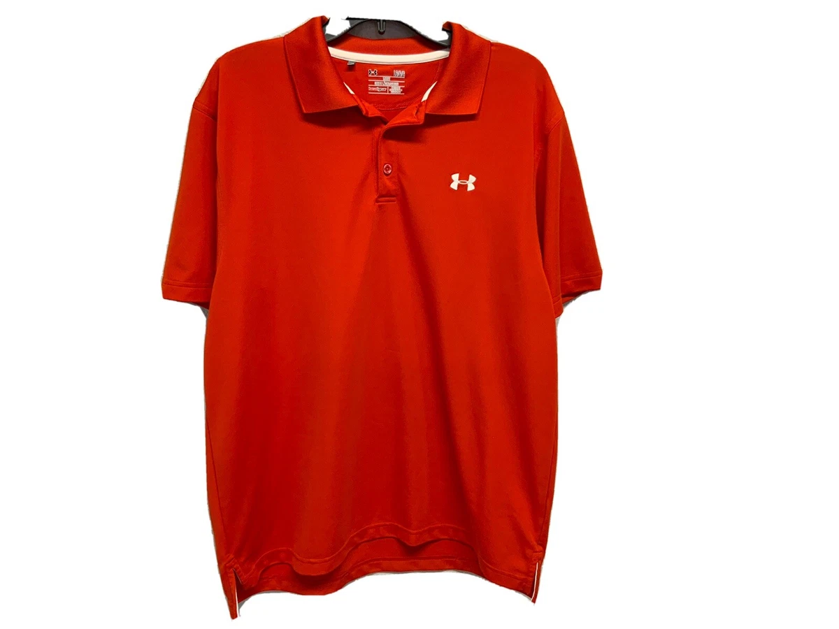 Under armour orange polo shirt sale