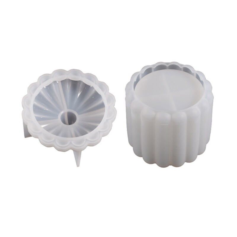 Silicone Jewelry Box Molds with Storage Lid for Crafting-image