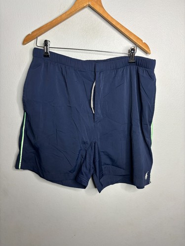POLO RALPH LAUREN Shorts Mens Blue Microfiber Size L Snap 3081