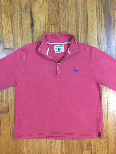 Southern Fried Cotton Red Long Sleeve 1/4 Zip Sweatshirt Pullover Size Small S - Picture 4 of 12