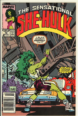 Sensational She-Hulk #10 Leonardi cover 1989 NM Newsstand Edition