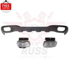 New Front Valance With Fog Lights Left Right Textured Fits 1998-2000 Ford Ranger