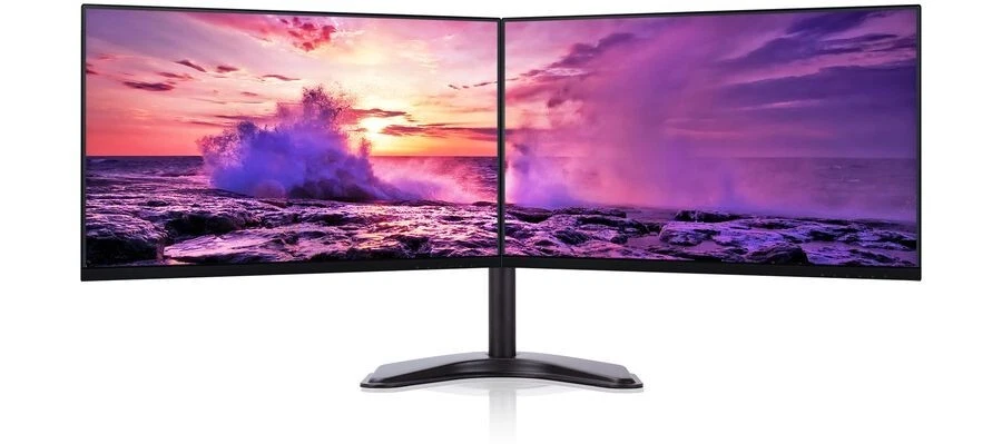 Dual Monitor Screen Bundle 2x22" 1680x1050 HDMI Monitors Grade A,New Dual Stand - Image 2 of 4
