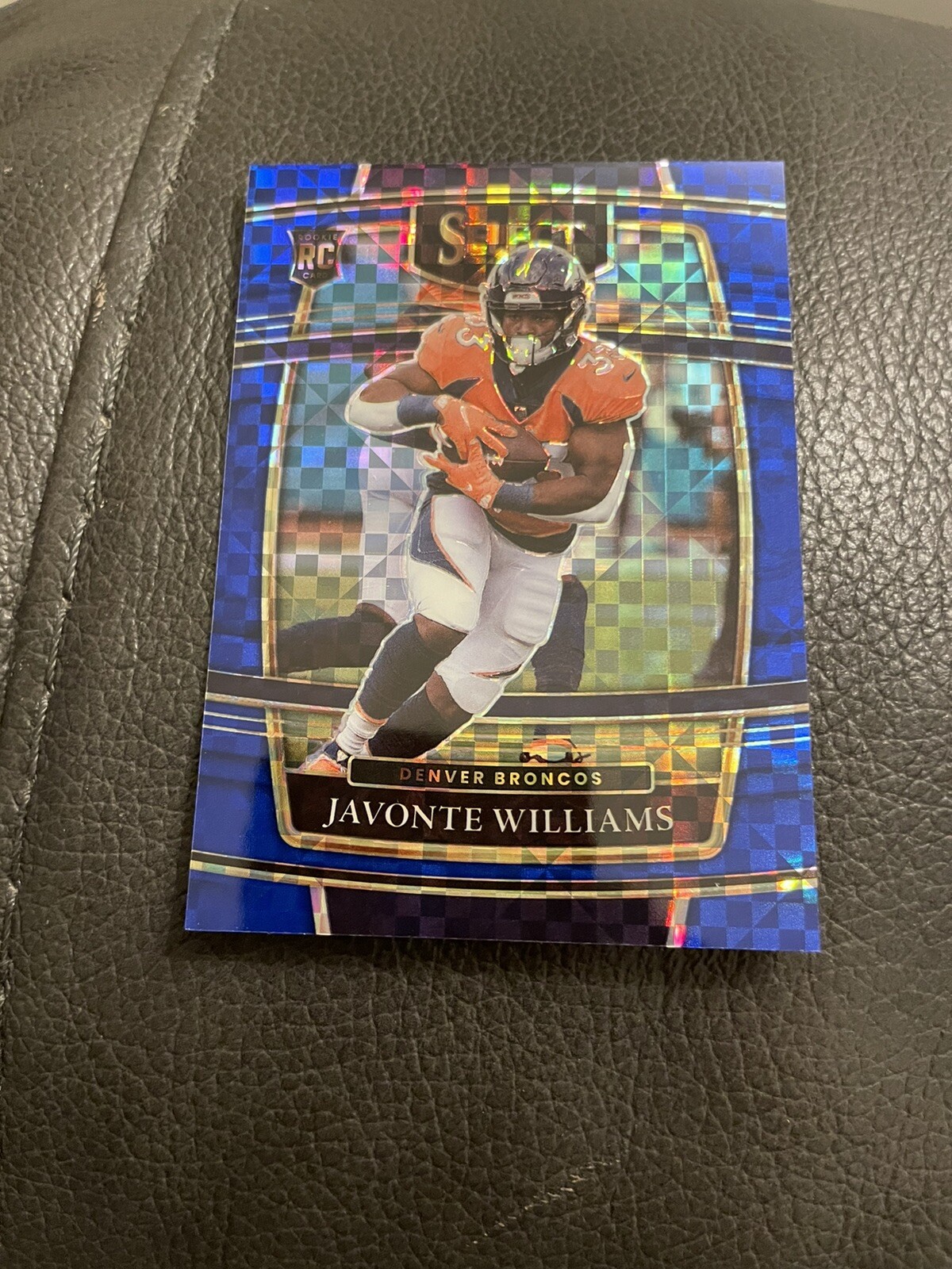 2021 Panini Select Javonte Williams #/149 Premier Level Blue Prizm RC Broncos SP