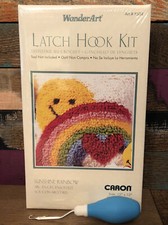 WonderArt Latch hook rug Kit  P504  12" X 12" SUNSHINE RAINBOW Smiley W/tool