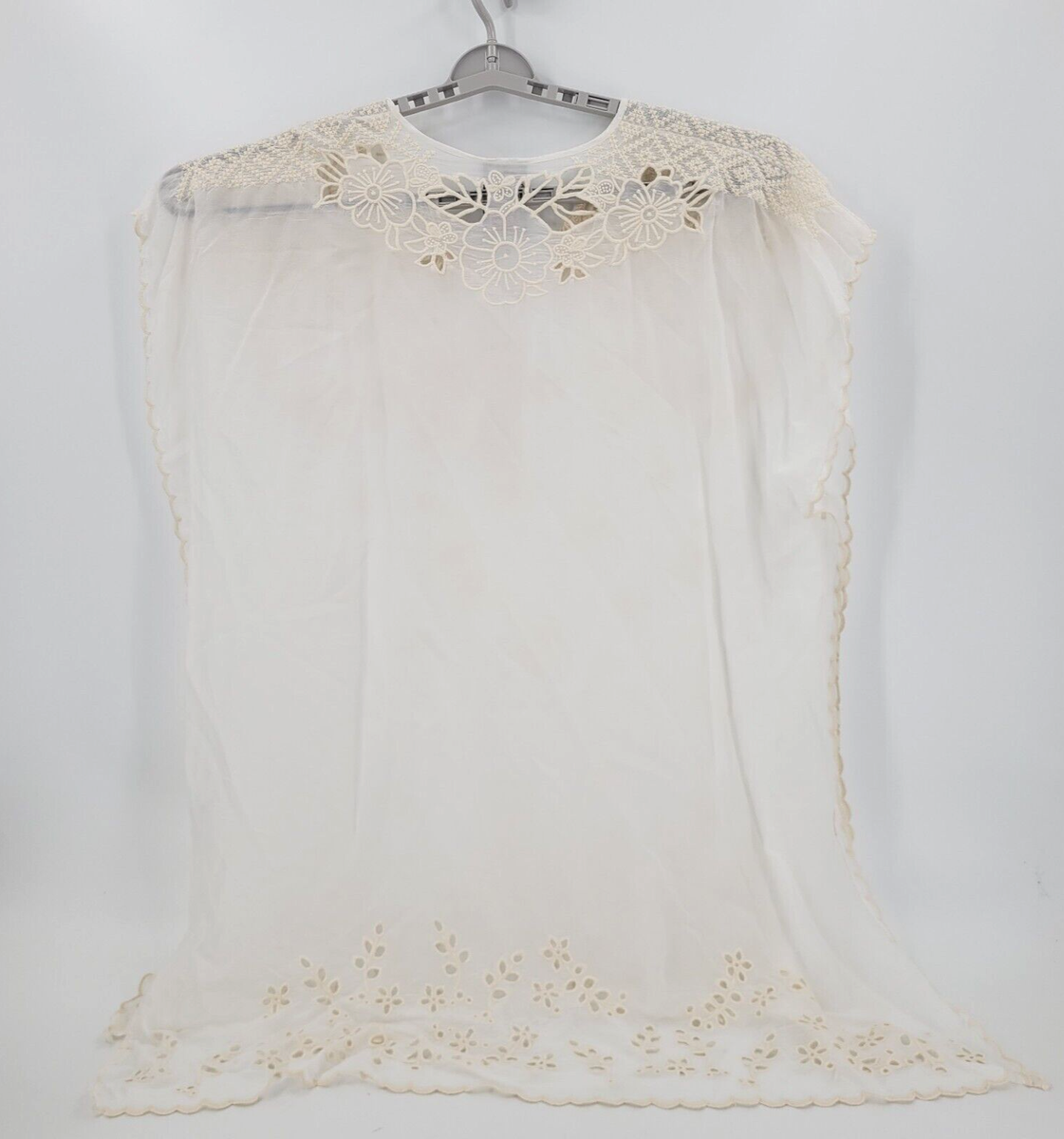 embroidered poncho dress Stylee Vintage Poncho- Red Straight Line Embroidered