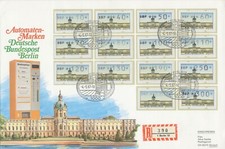BERLIN 4.5.1987 ERSTTAG AUTOMATEN-POSTWERTZEICHEN AUTOMATEN-TASTENSATZ 1 FDC CH