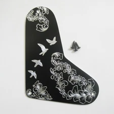 Hand engraved bird pattern aluminum back plates fit PRS cs 24 guitar cc-AB6