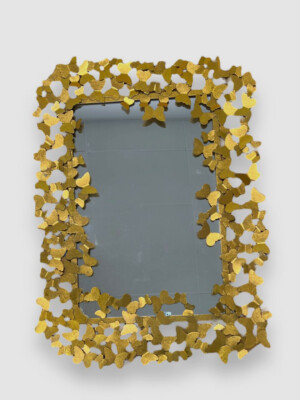 Jamie Young Gold Butterfly Antiqued Decorative Rectangle Wall Mirror
