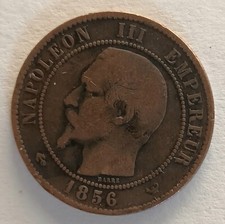 Napoleon III - 10 Centimes 1856 French Coin