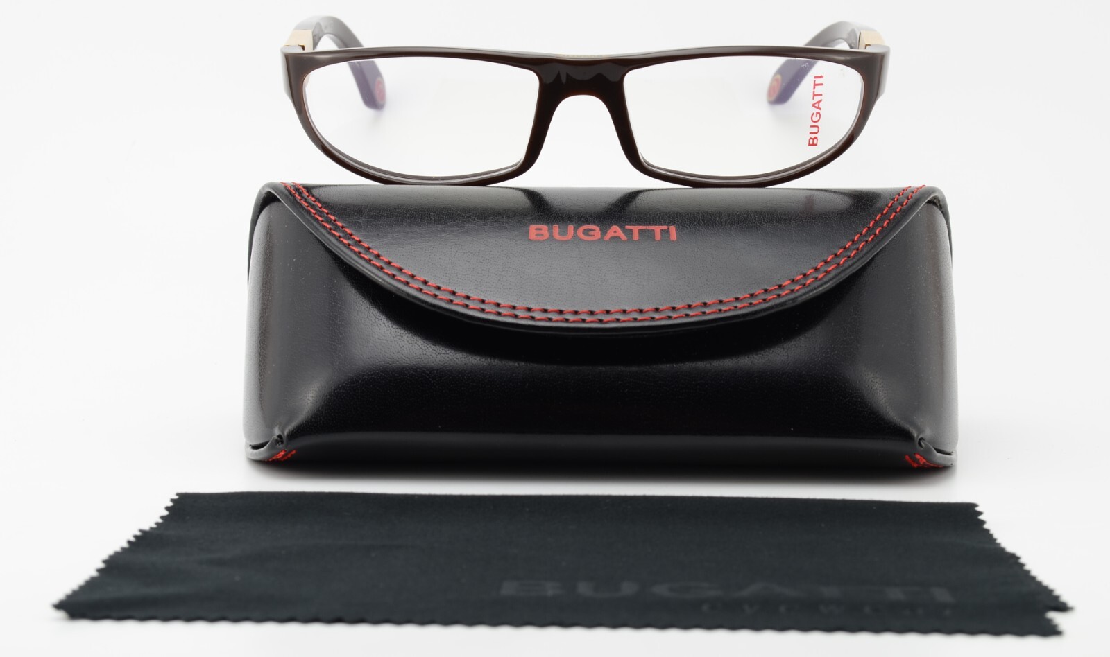 Спортивный автомобиль BUGATTI Brille Мод. 534 118 55-17 Braun Sartiniert Gold Square + чехол