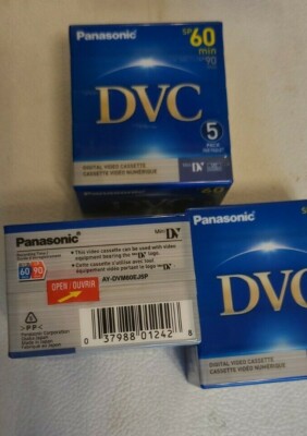 Panasonic AY-DVM60EJ5P 60-Minute DVC Mini DV Tape 5 in Each Pack