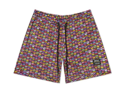 WeSC America Inc Zack Men's Palm Polaroid Aop 5'' Swim Trunks Black multi L
