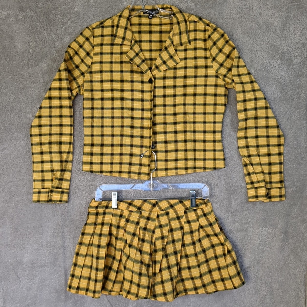 Clueless Costume Yellow Plaid Skirt And Blazer Vintage Dolls Kill