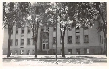 D79/ Pine City Minnesota Mn Real Photo RPPC Postcard c50s Village Hall Building