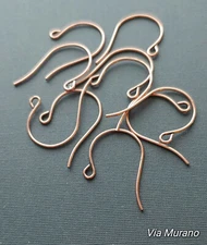 Brass French Earring Wire Finding Ear Hook Earrings Choose Finish. Made in USA.